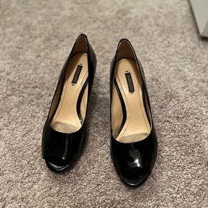 Alex Marie black peep toe heel